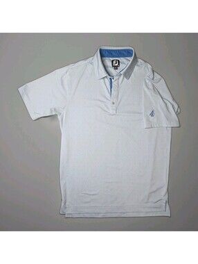 Footjoy Golf Polo Blue Dot Bird W Logo Small
